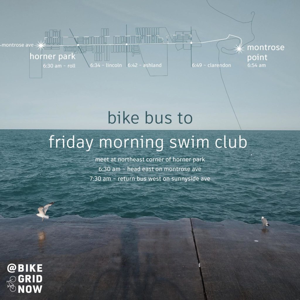 bike bus to the swim club flyer