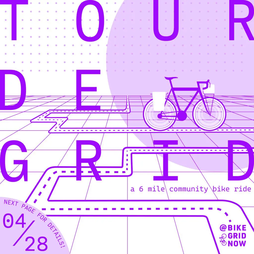 Tour De Grid header flier. All info repeated in website event description.